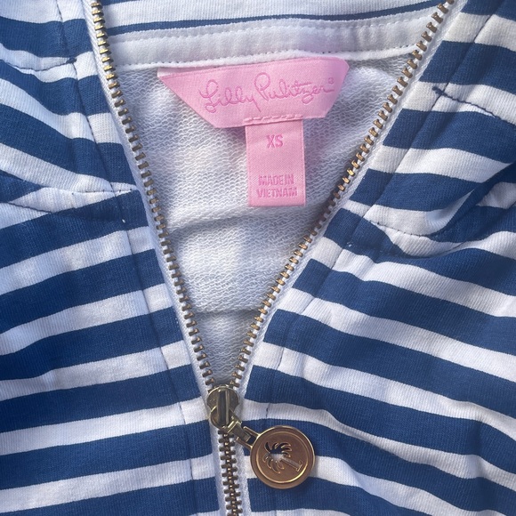 Lilly Pulitzer Blue and Pink Striped Hoodie - Picture 8 of 9